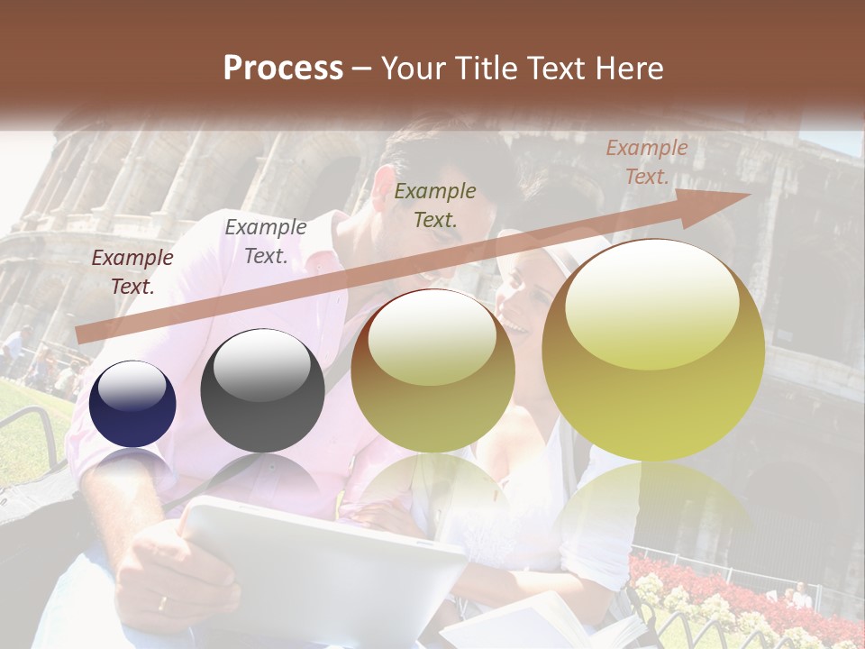A Man And Woman Are Looking At Something On A Tablet PowerPoint Template
