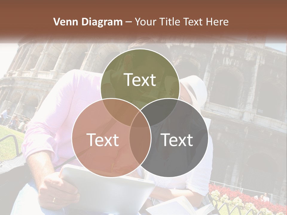 A Man And Woman Are Looking At Something On A Tablet PowerPoint Template