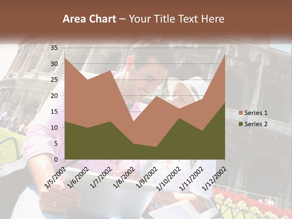 A Man And Woman Are Looking At Something On A Tablet PowerPoint Template