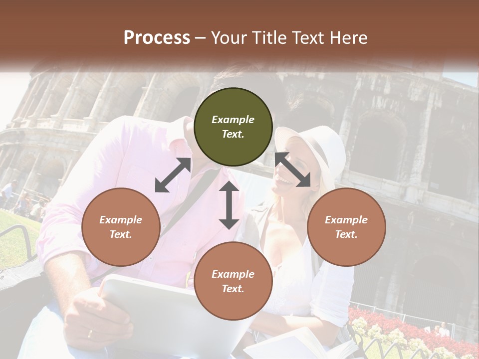 A Man And Woman Are Looking At Something On A Tablet PowerPoint Template
