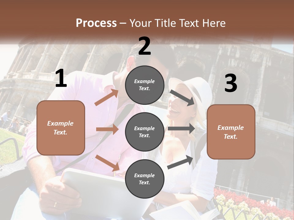 A Man And Woman Are Looking At Something On A Tablet PowerPoint Template