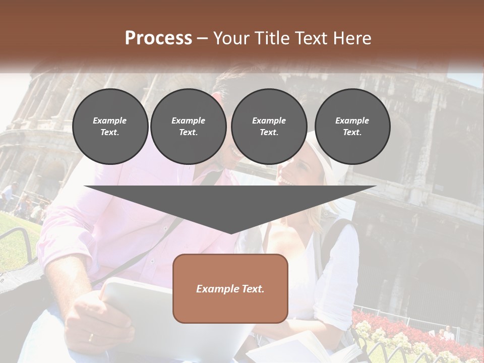 A Man And Woman Are Looking At Something On A Tablet PowerPoint Template