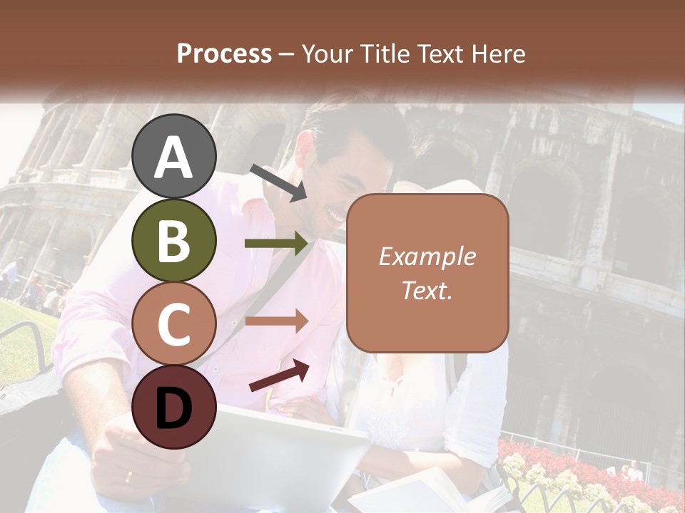A Man And Woman Are Looking At Something On A Tablet PowerPoint Template
