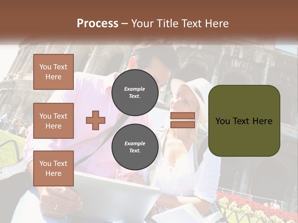 A Man And Woman Are Looking At Something On A Tablet PowerPoint Template