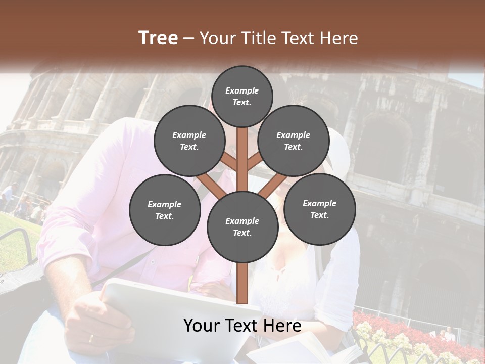 A Man And Woman Are Looking At Something On A Tablet PowerPoint Template