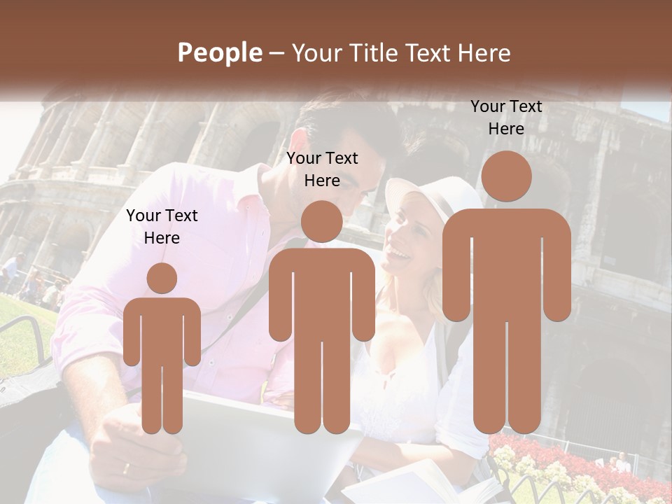 A Man And Woman Are Looking At Something On A Tablet PowerPoint Template