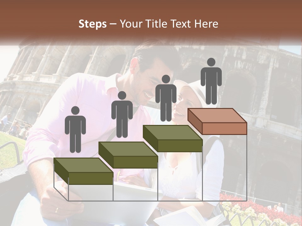 A Man And Woman Are Looking At Something On A Tablet PowerPoint Template