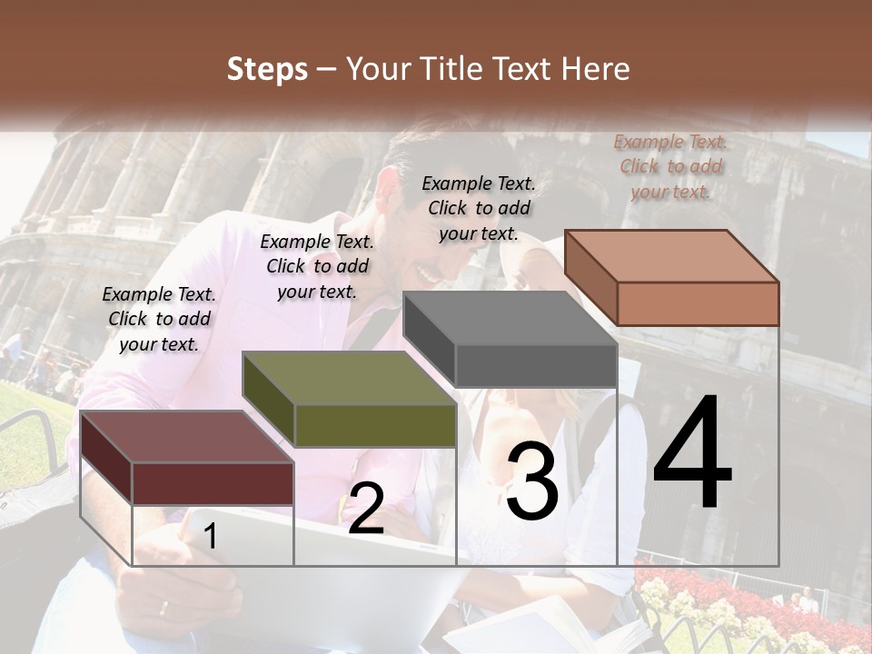 A Man And Woman Are Looking At Something On A Tablet PowerPoint Template