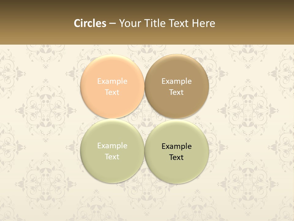 A Golden Background With A Floral Pattern On It PowerPoint Template