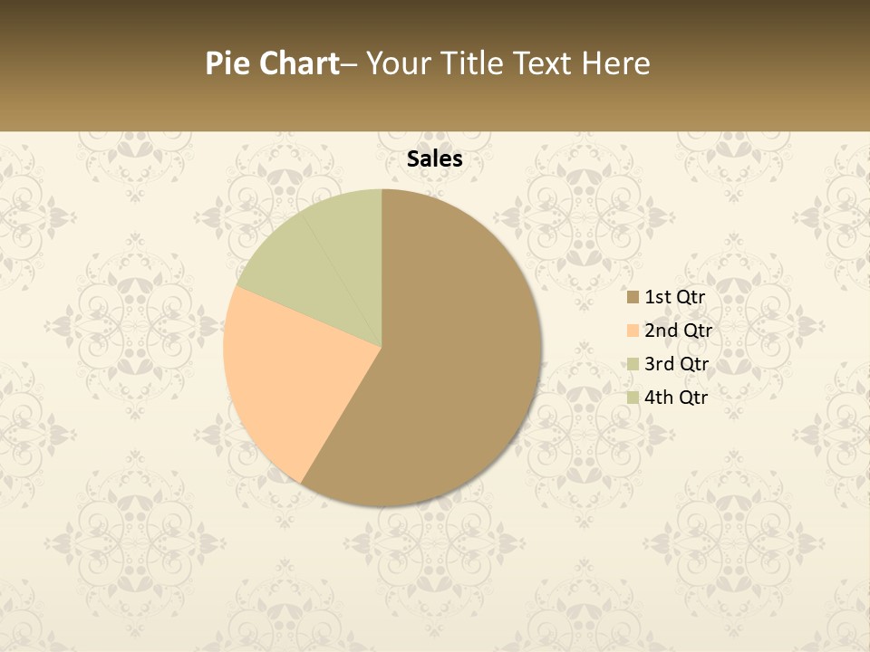 A Golden Background With A Floral Pattern On It PowerPoint Template