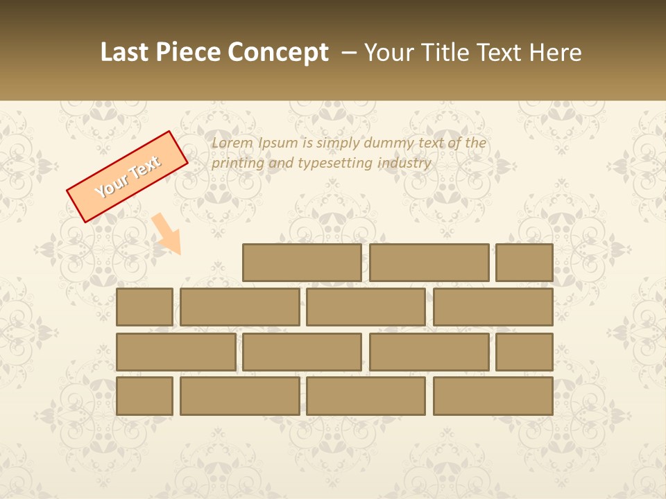 A Golden Background With A Floral Pattern On It PowerPoint Template