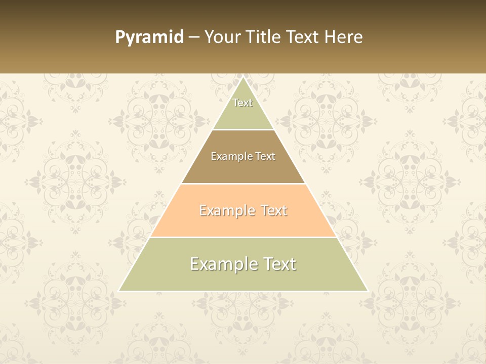 A Golden Background With A Floral Pattern On It PowerPoint Template