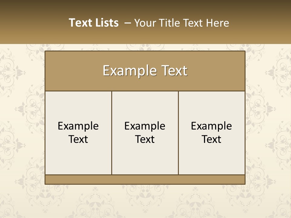 A Golden Background With A Floral Pattern On It PowerPoint Template