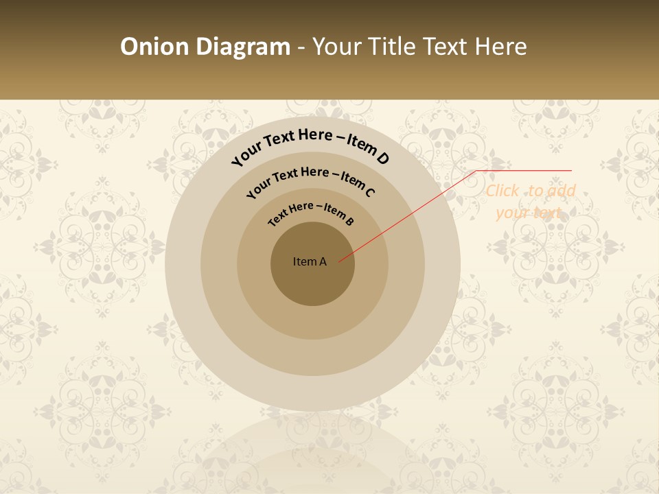 A Golden Background With A Floral Pattern On It PowerPoint Template