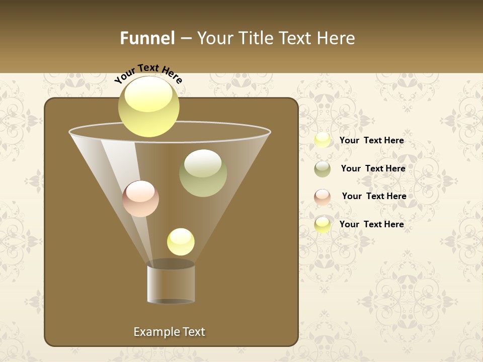 A Golden Background With A Floral Pattern On It PowerPoint Template