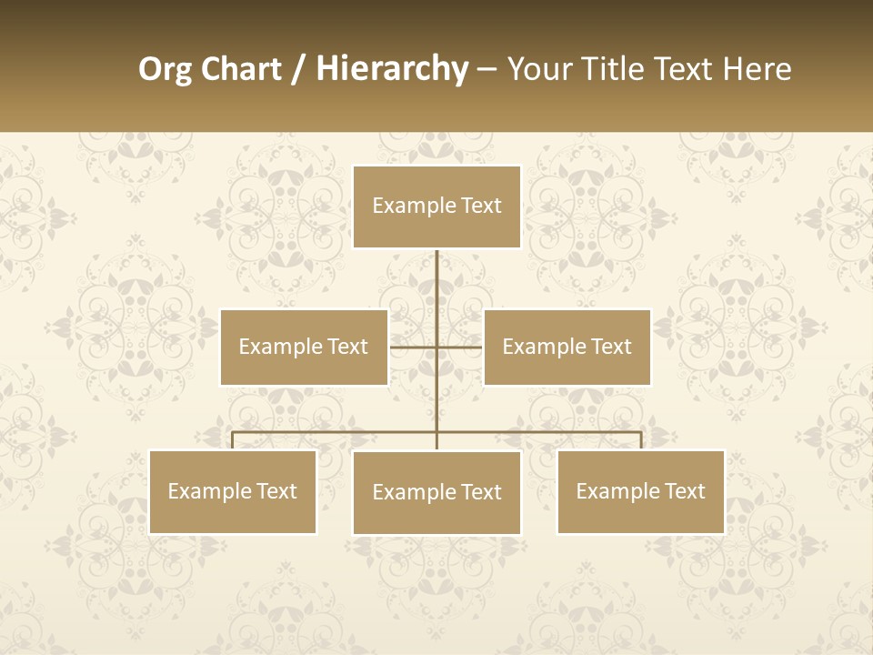 A Golden Background With A Floral Pattern On It PowerPoint Template