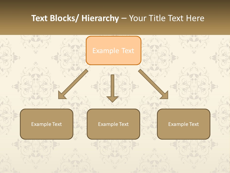 A Golden Background With A Floral Pattern On It PowerPoint Template