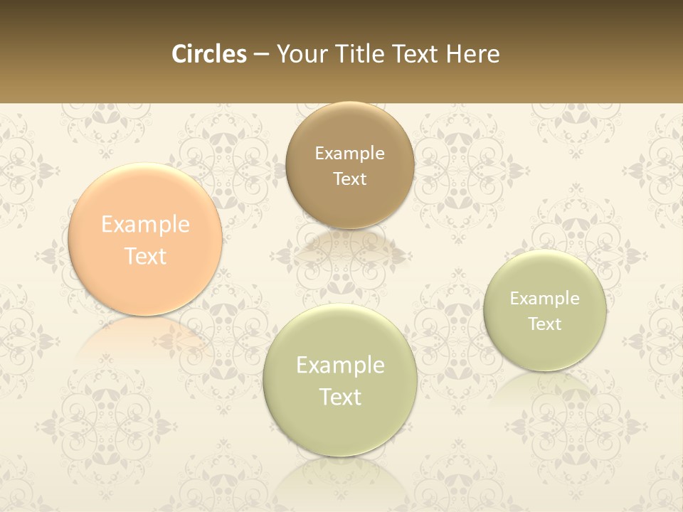 A Golden Background With A Floral Pattern On It PowerPoint Template