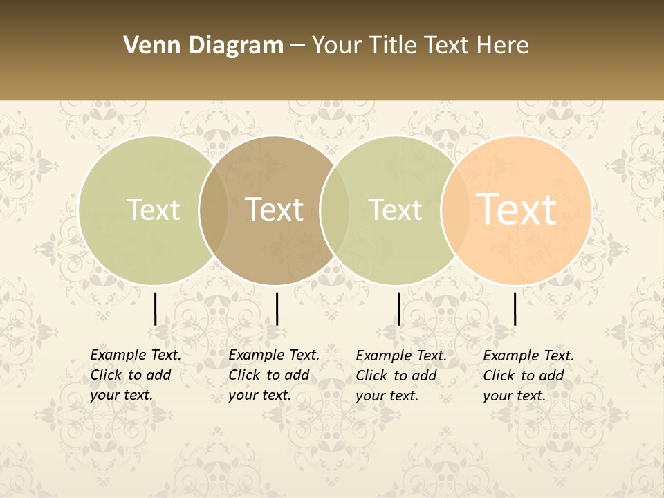 A Golden Background With A Floral Pattern On It PowerPoint Template