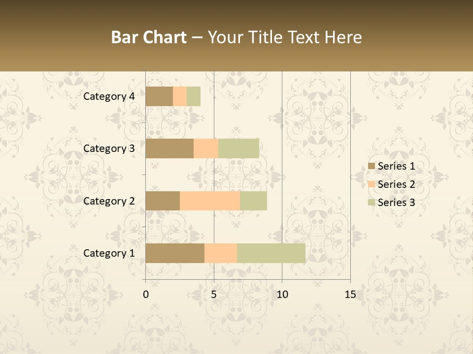 A Golden Background With A Floral Pattern On It PowerPoint Template