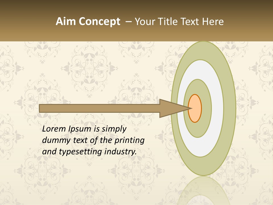 A Golden Background With A Floral Pattern On It PowerPoint Template