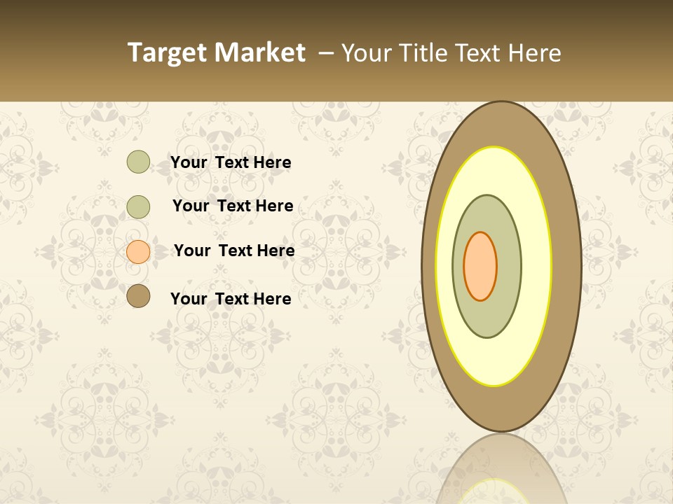 A Golden Background With A Floral Pattern On It PowerPoint Template