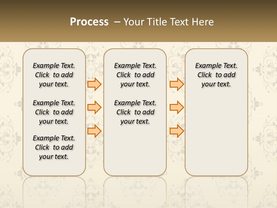 A Golden Background With A Floral Pattern On It PowerPoint Template