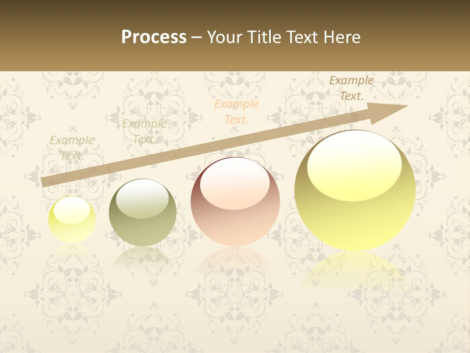 A Golden Background With A Floral Pattern On It PowerPoint Template