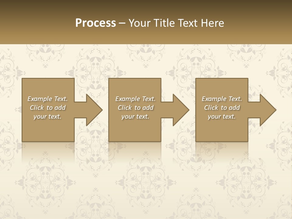 A Golden Background With A Floral Pattern On It PowerPoint Template