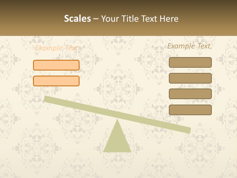 A Golden Background With A Floral Pattern On It PowerPoint Template