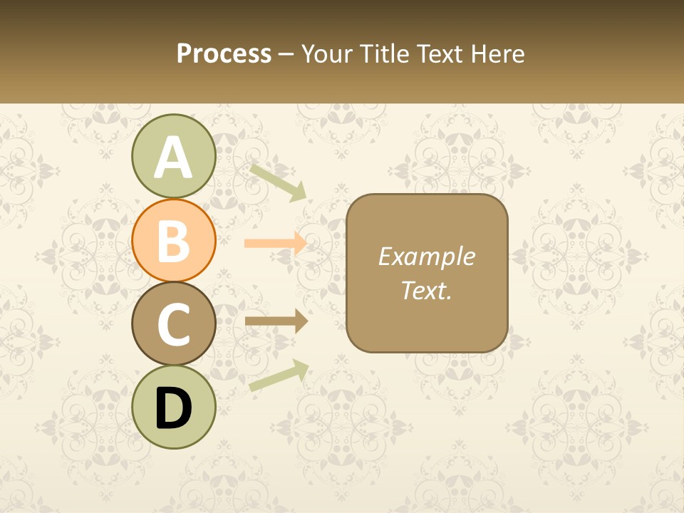 A Golden Background With A Floral Pattern On It PowerPoint Template