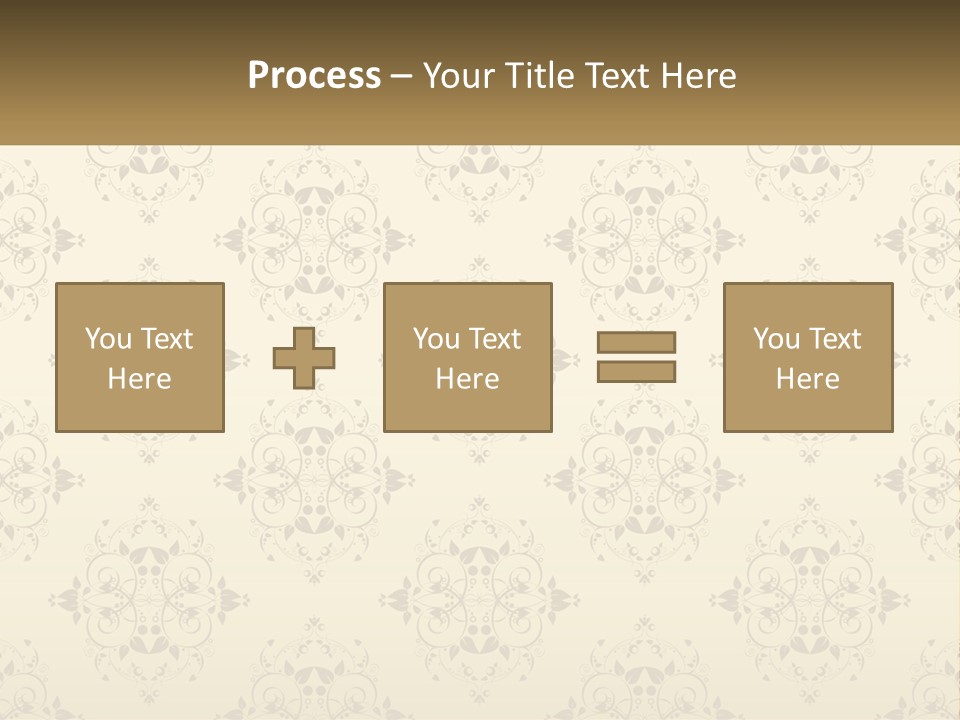 A Golden Background With A Floral Pattern On It PowerPoint Template