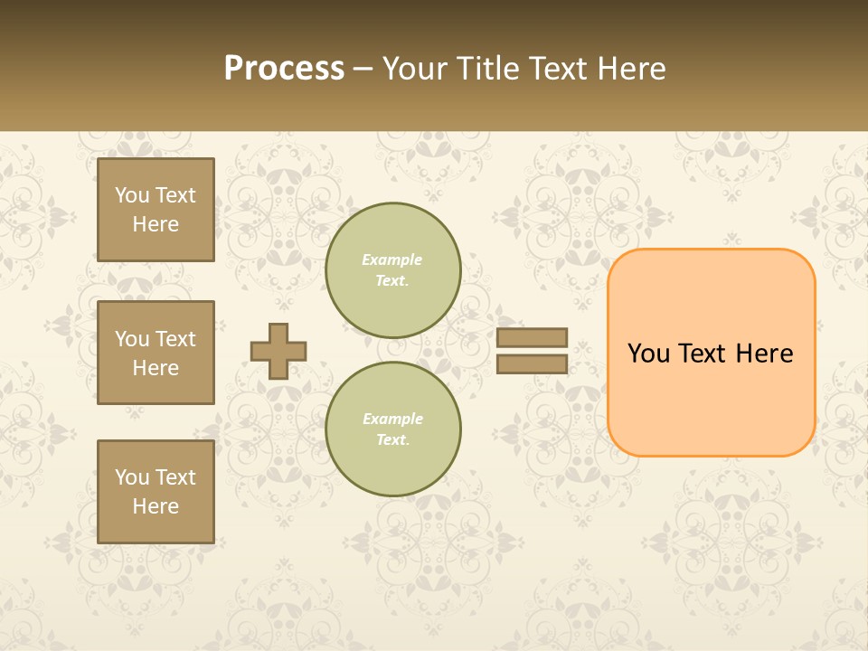 A Golden Background With A Floral Pattern On It PowerPoint Template