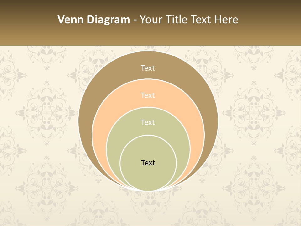 A Golden Background With A Floral Pattern On It PowerPoint Template