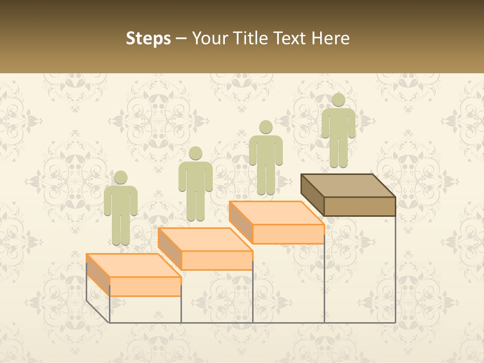 A Golden Background With A Floral Pattern On It PowerPoint Template