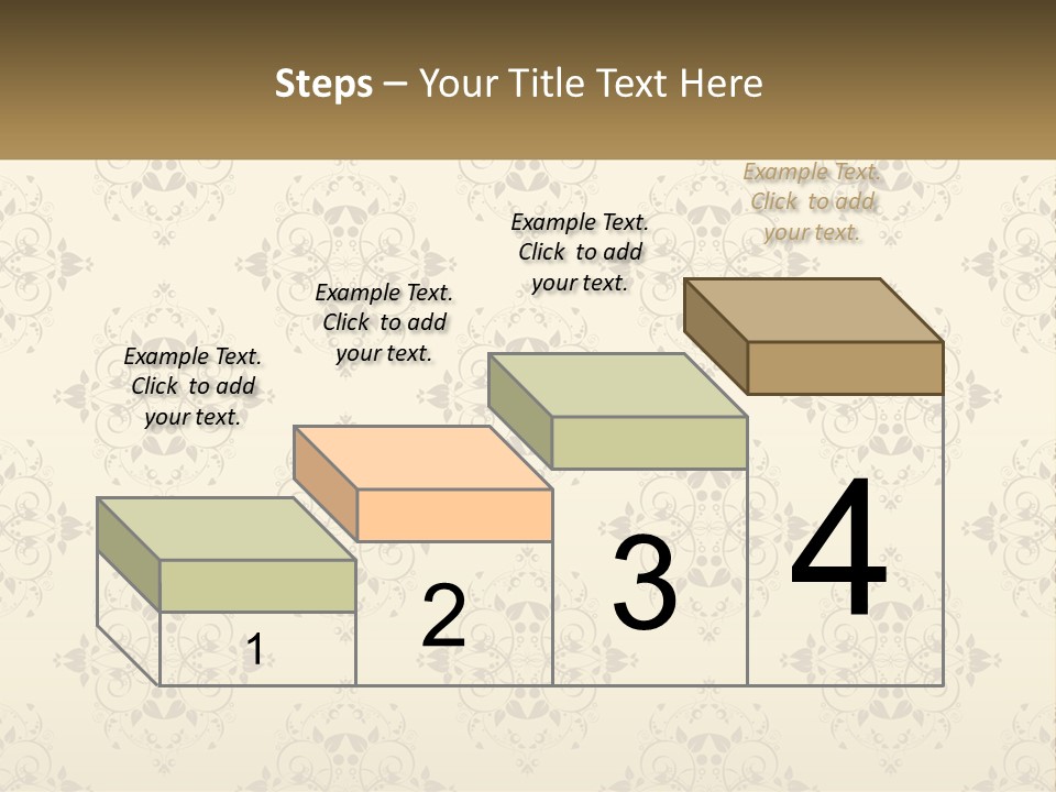 A Golden Background With A Floral Pattern On It PowerPoint Template