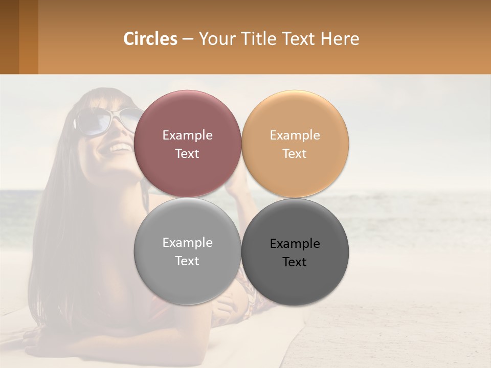 A Woman Laying On The Beach With Sunglasses On Her Head PowerPoint Template