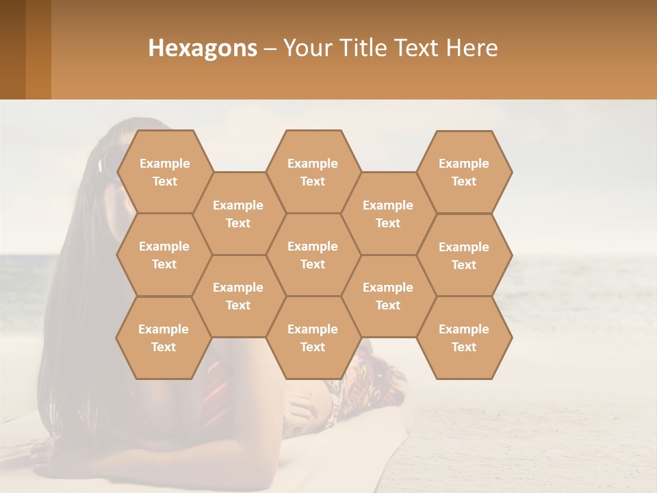 A Woman Laying On The Beach With Sunglasses On Her Head PowerPoint Template