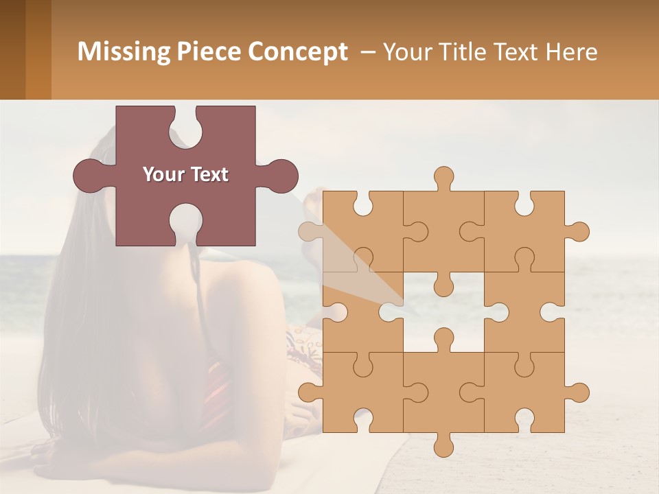 A Woman Laying On The Beach With Sunglasses On Her Head PowerPoint Template