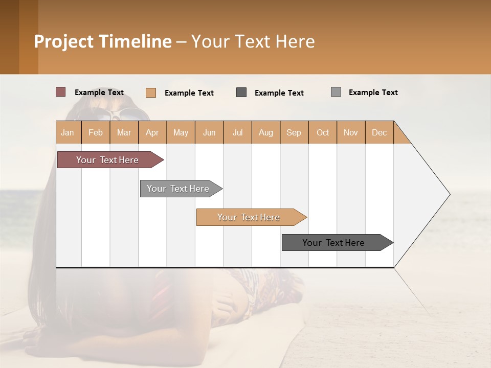 A Woman Laying On The Beach With Sunglasses On Her Head PowerPoint Template