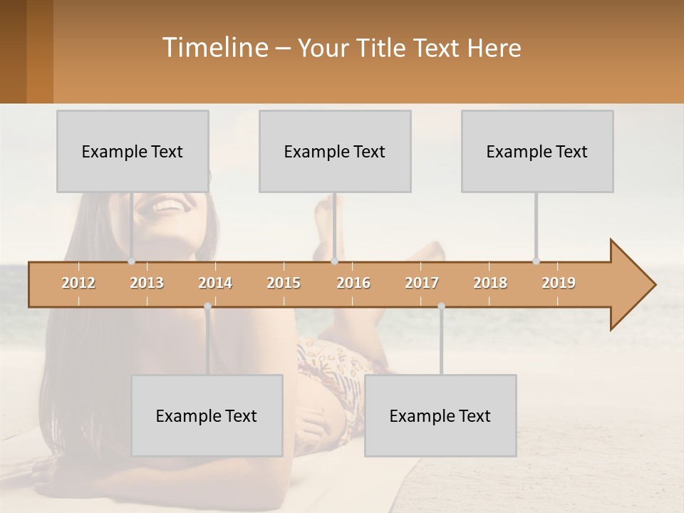 A Woman Laying On The Beach With Sunglasses On Her Head PowerPoint Template