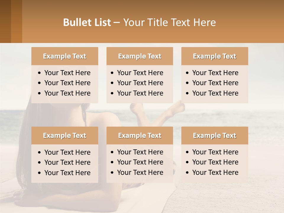 A Woman Laying On The Beach With Sunglasses On Her Head PowerPoint Template