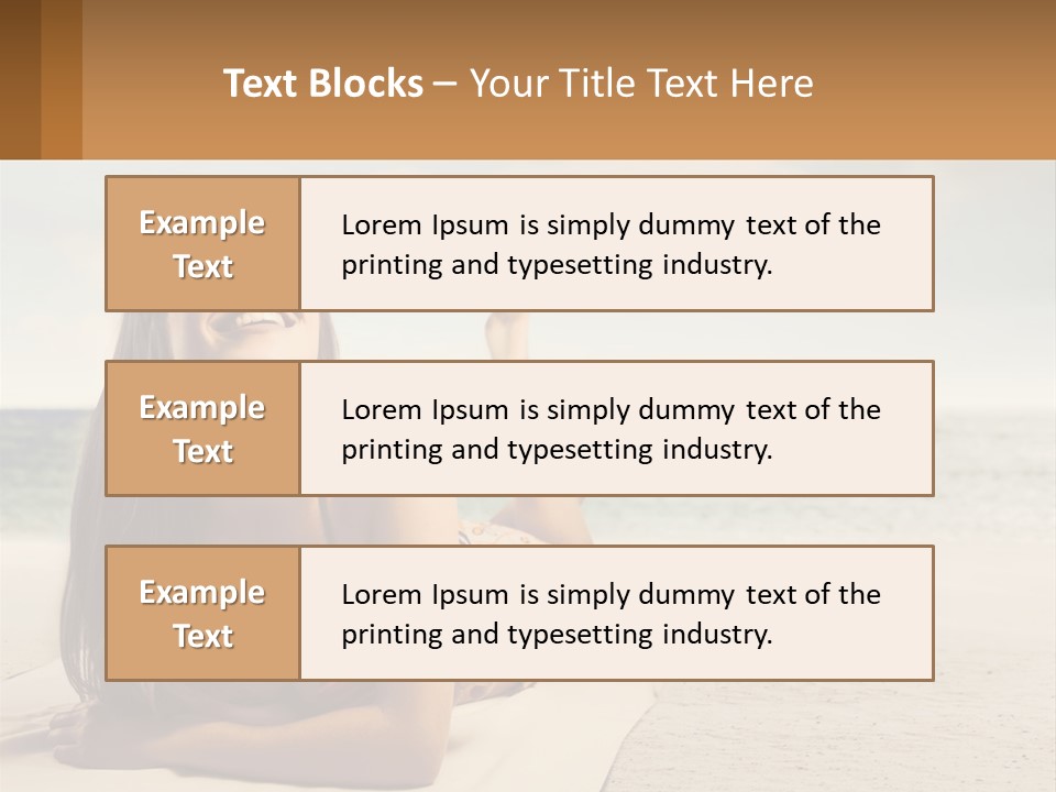 A Woman Laying On The Beach With Sunglasses On Her Head PowerPoint Template
