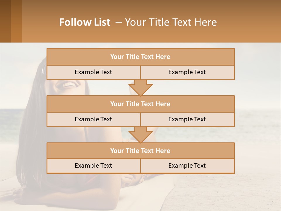 A Woman Laying On The Beach With Sunglasses On Her Head PowerPoint Template