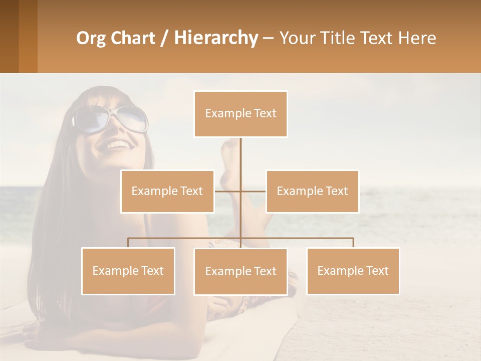 A Woman Laying On The Beach With Sunglasses On Her Head PowerPoint Template