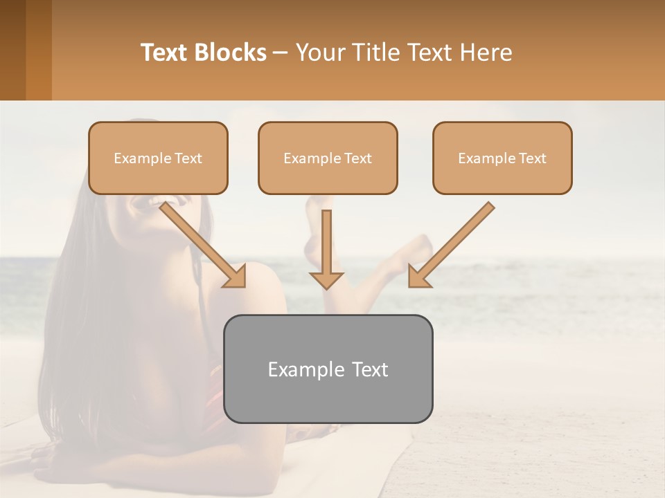 A Woman Laying On The Beach With Sunglasses On Her Head PowerPoint Template