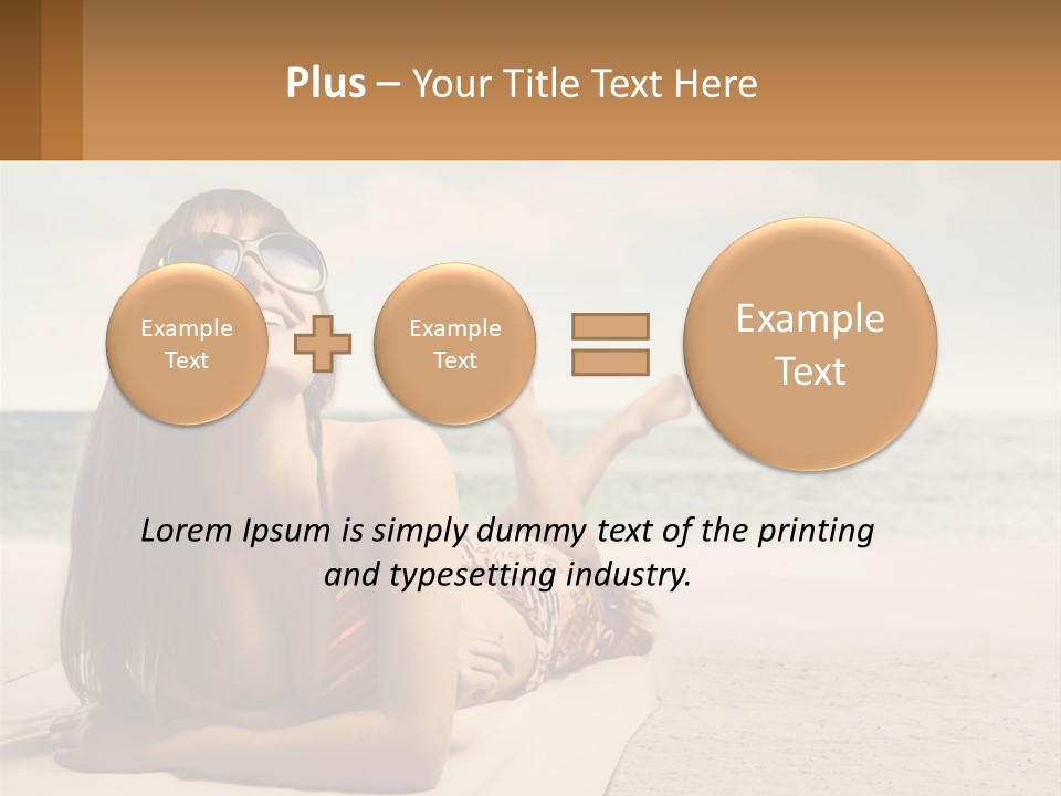 A Woman Laying On The Beach With Sunglasses On Her Head PowerPoint Template