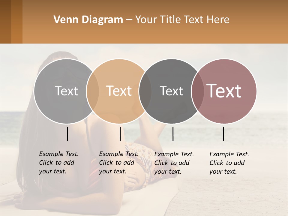 A Woman Laying On The Beach With Sunglasses On Her Head PowerPoint Template