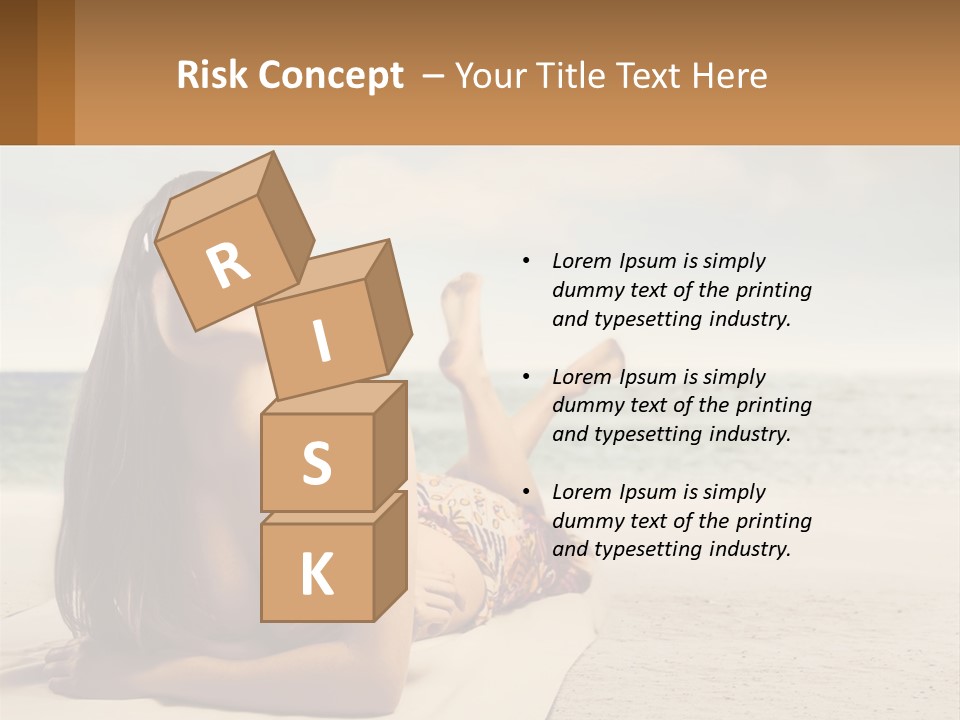 A Woman Laying On The Beach With Sunglasses On Her Head PowerPoint Template