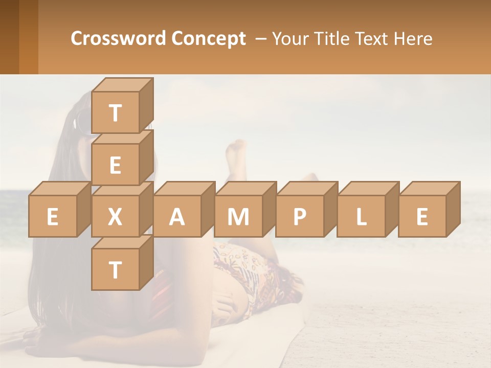 A Woman Laying On The Beach With Sunglasses On Her Head PowerPoint Template